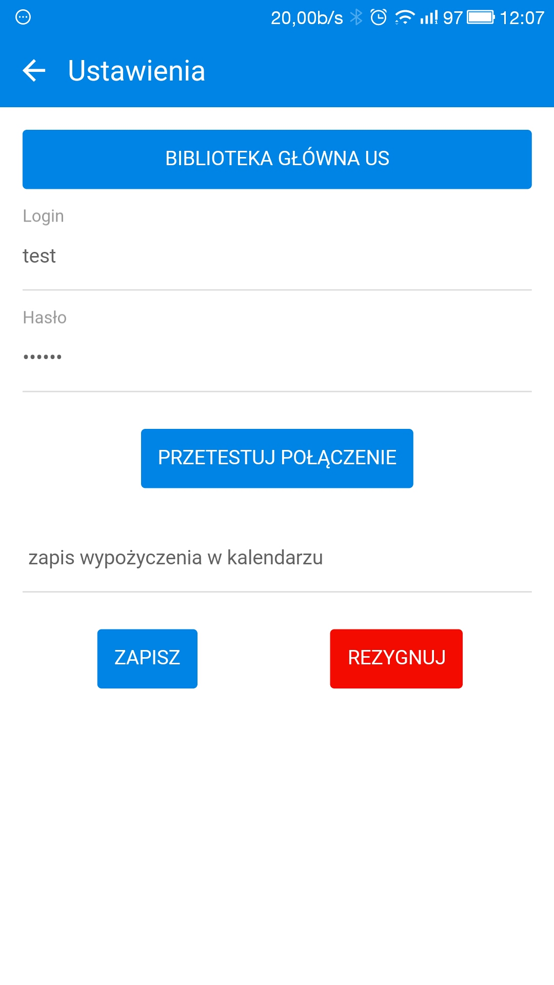 ANDROID: Ustawienia
